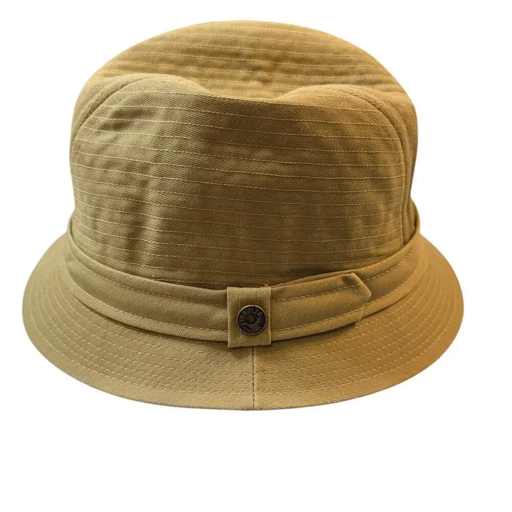 Country Gentleman Men’s Tan Fedora Hat XL | Classic Safari Trilby Style